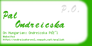 pal ondreicska business card